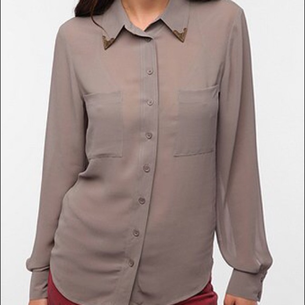 Urban Outfitters Mauve Button Up